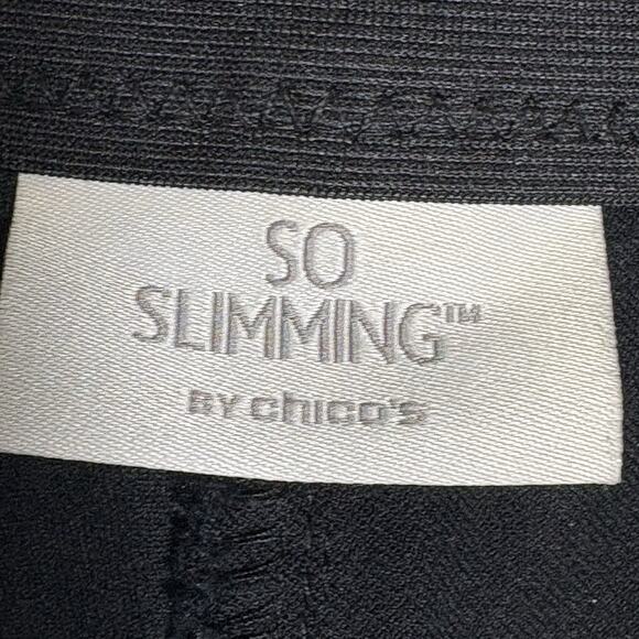 Chico's SO SLIMMING Pants Size Small 0 Short Black Straight Leg - Picture 3 of 8